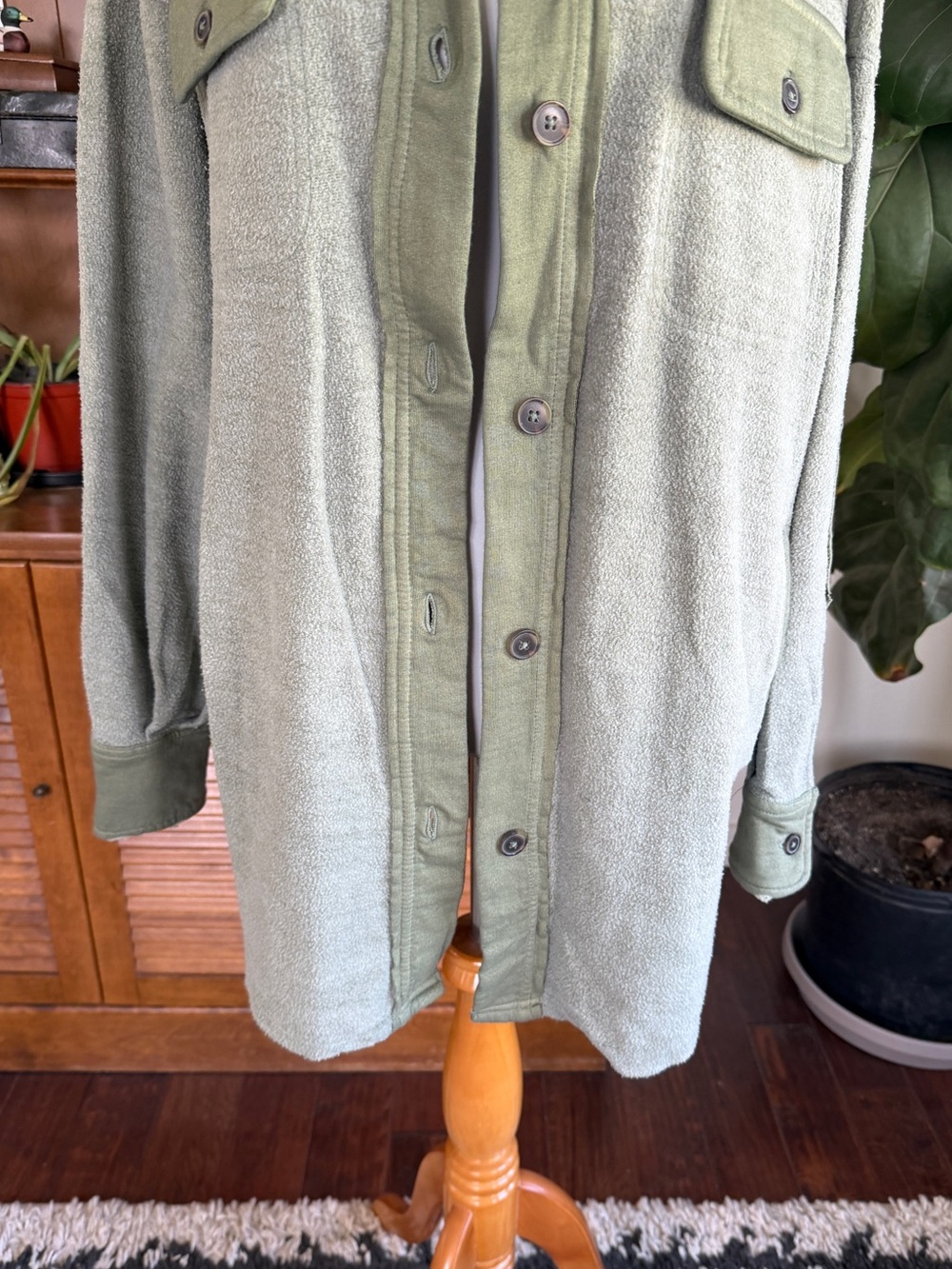 Free People Jaded Green Ruby Shacket Shirt Jacket S NWT - Picture 5 of 15